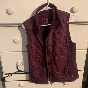 L L Bean Maroon Vest